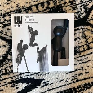 Umbra Buddy Wall Hooks in Charcoal